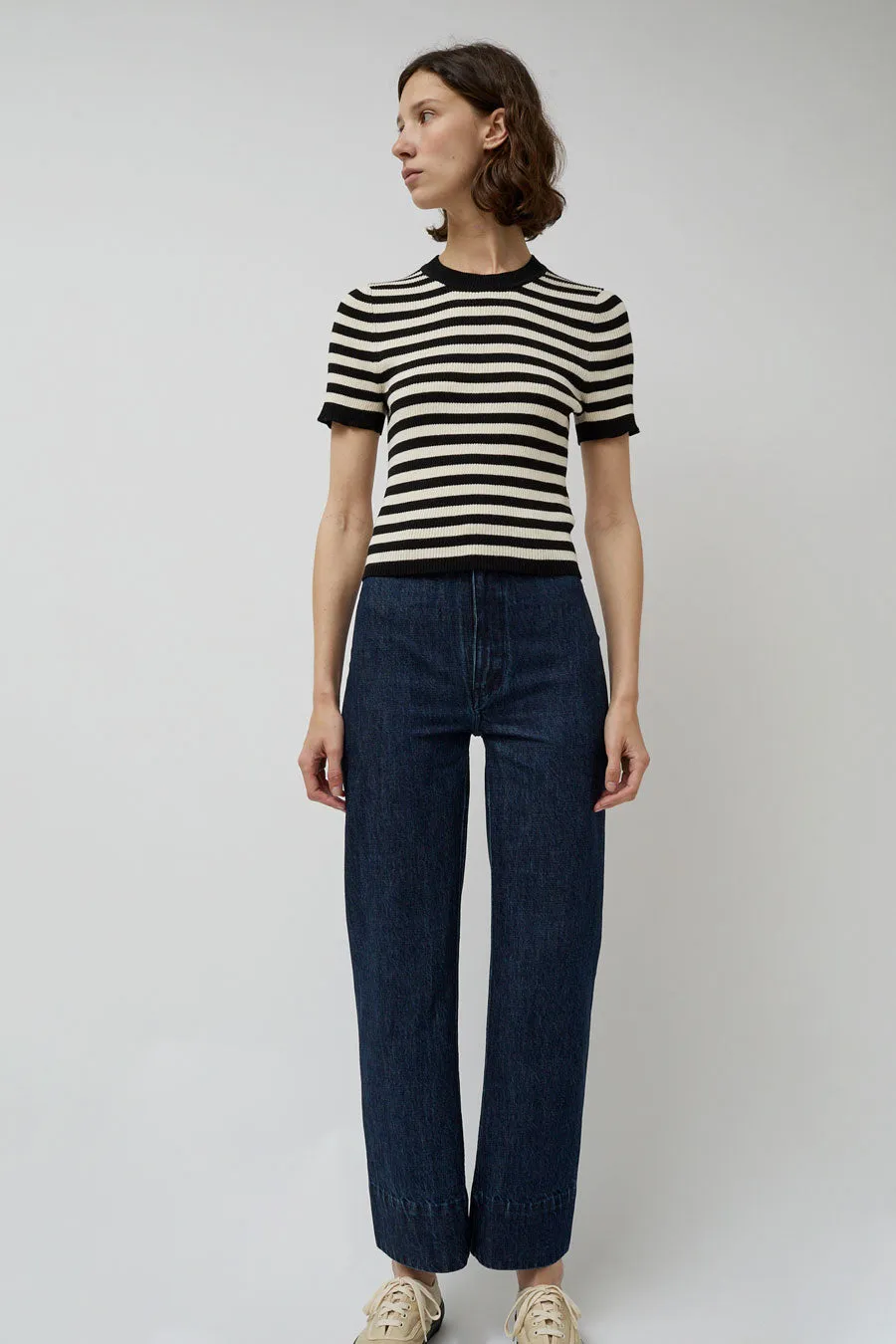 Maria Stanley Jones Ribbed Tee in Stripe sold by No. 6 product image thumbnail 2