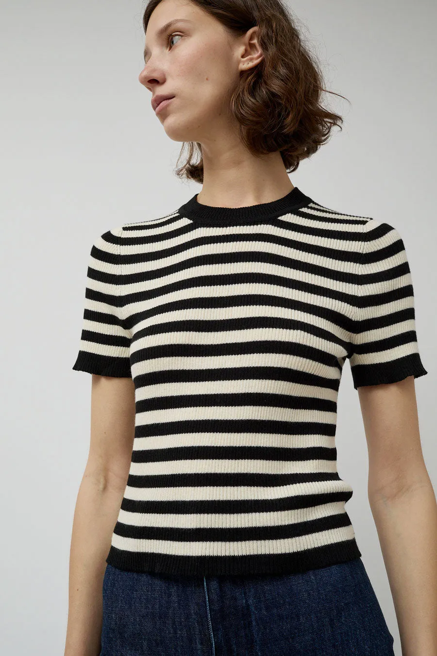 Maria Stanley Jones Ribbed Tee in Stripe sold by No. 6 product image thumbnail 5