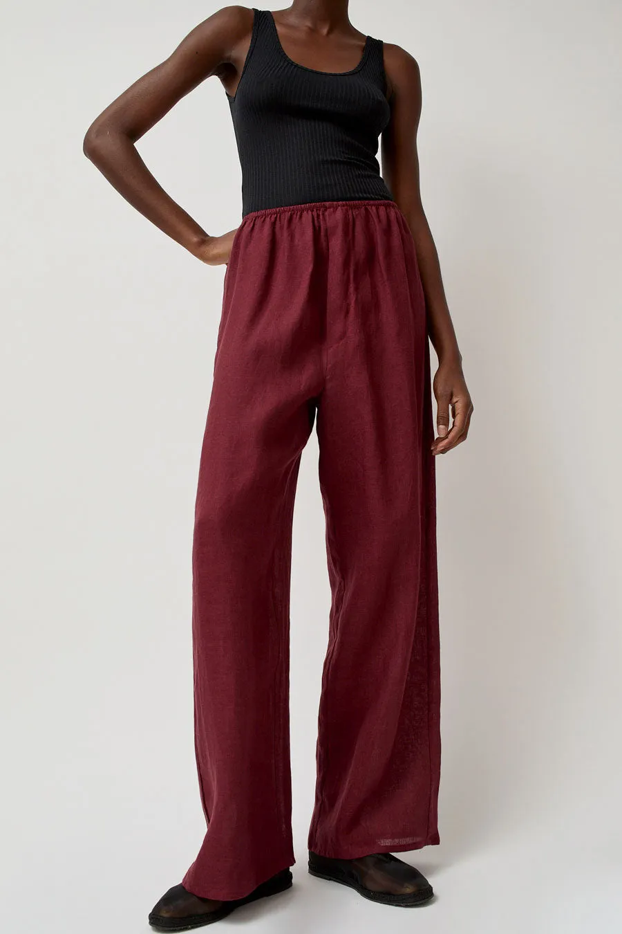 Baserange Stoa Pants in Stome Burgundy sold by No. 6 product image thumbnail 3