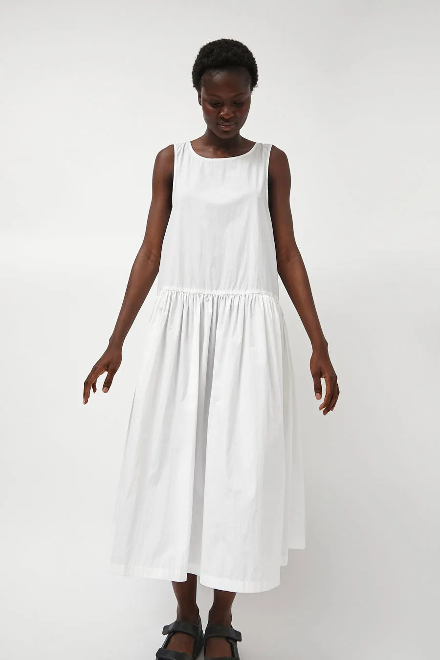 Amomento Cotton Shirring Dress in White sold by No. 6 product image thumbnail 3