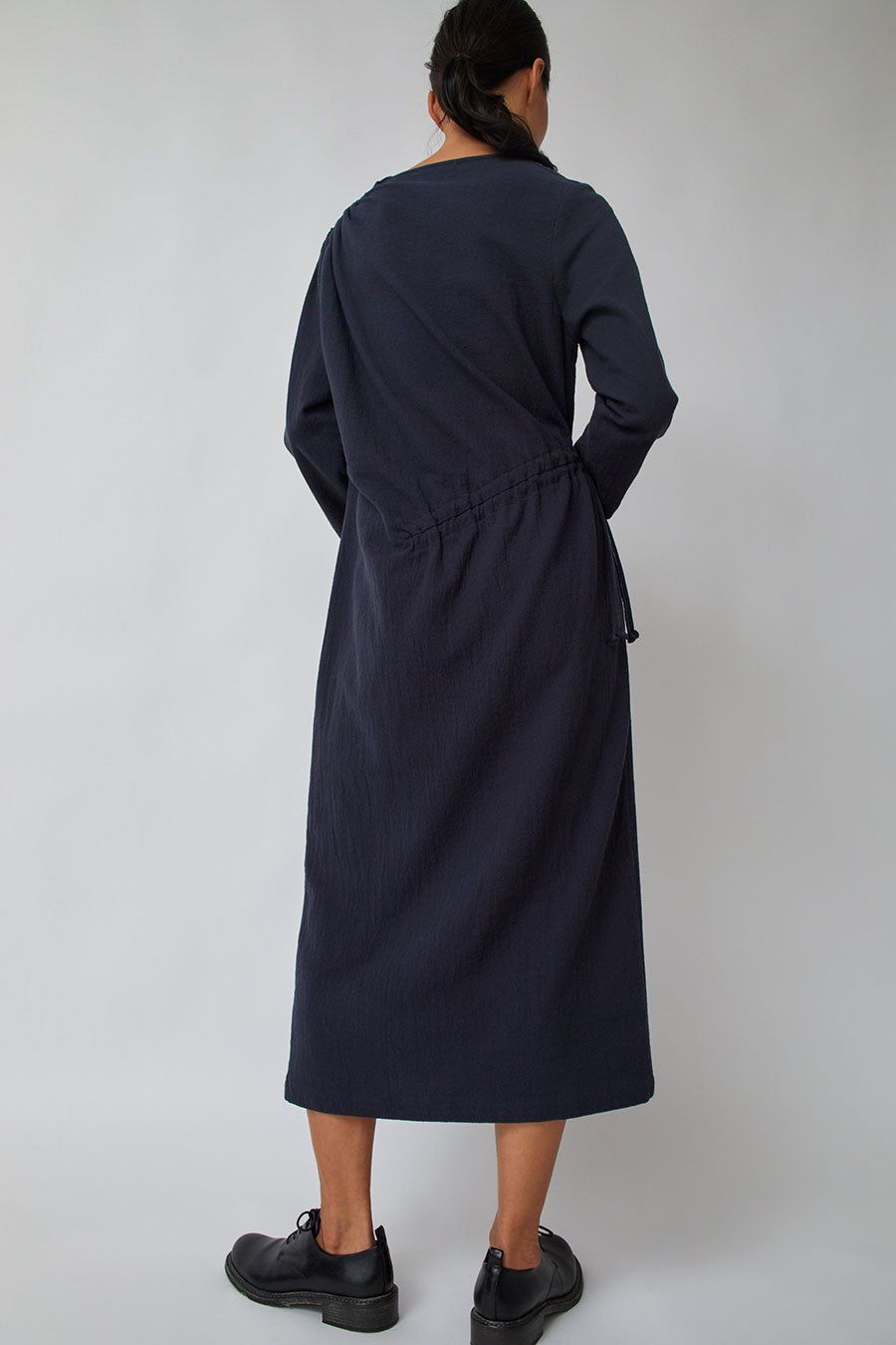 Black Crane Ruched Dress in Dark Navy sold by No. 6 product image thumbnail 4