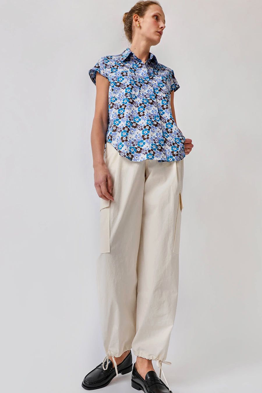 No.6 Rhys Top in Sky and Brown Pansy sold by No. 6 product image thumbnail 3