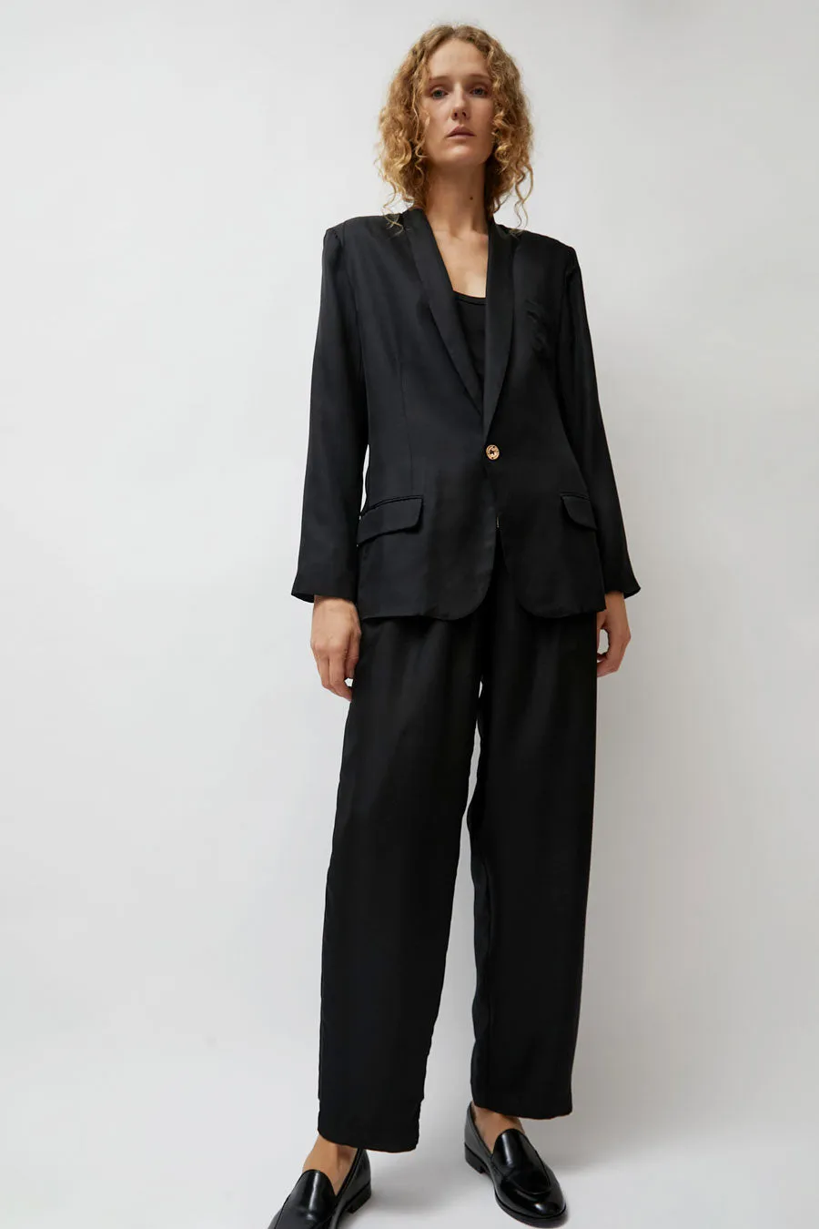 Silk Laundry Twill Miami Blazer in Black sold by No. 6 product image thumbnail 2