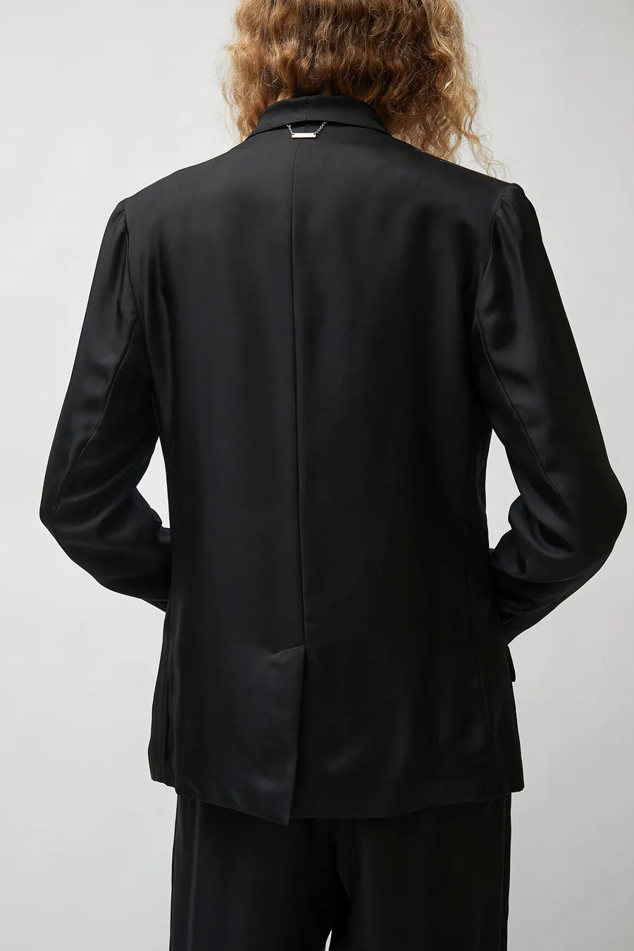 Silk Laundry Twill Miami Blazer in Black sold by No. 6 product image thumbnail 5
