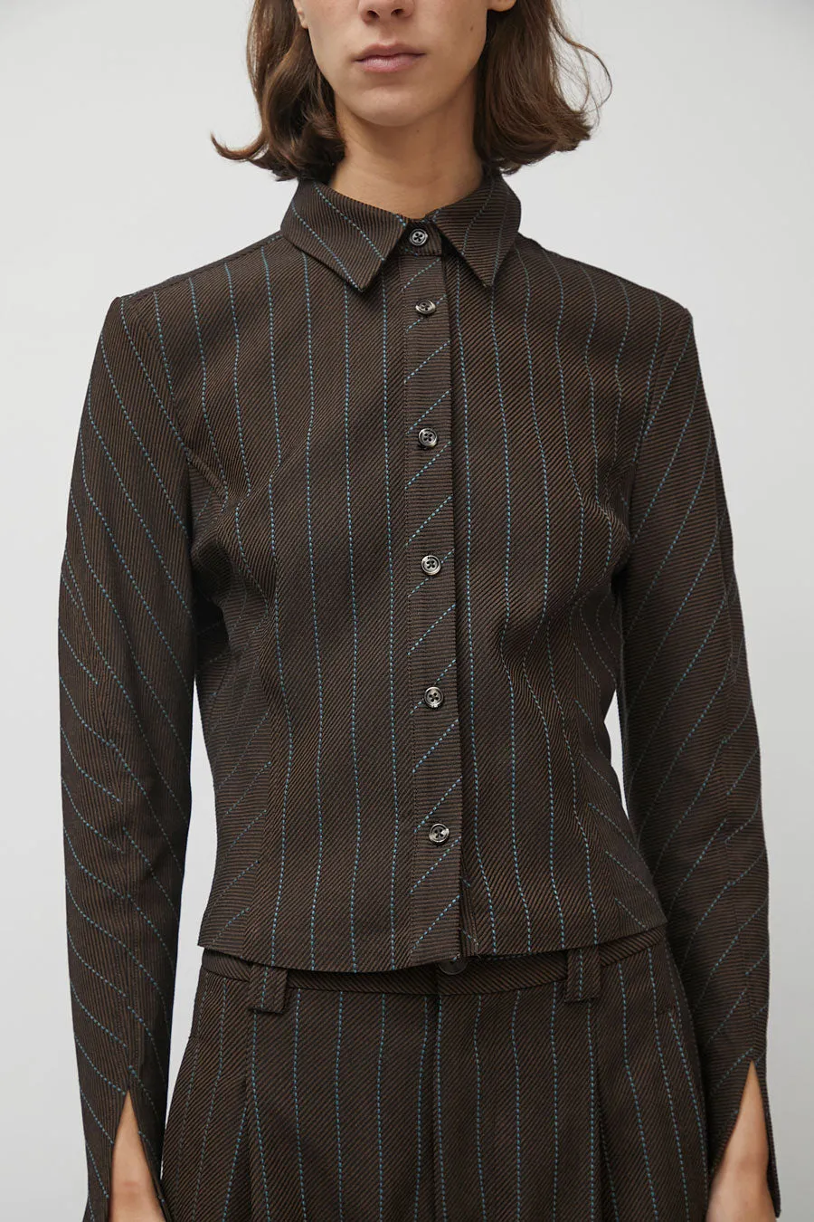 No.6 Linn Shirt in Brown Stripe sold by No. 6 product image thumbnail 5