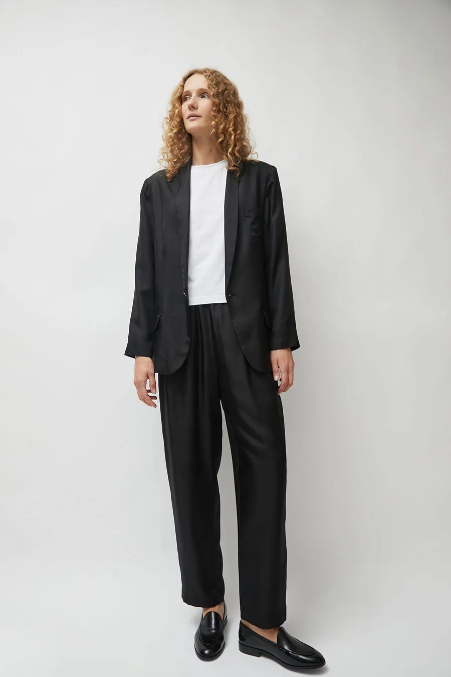 Silk Laundry Twill Miami Blazer in Black sold by No. 6 product image thumbnail 3