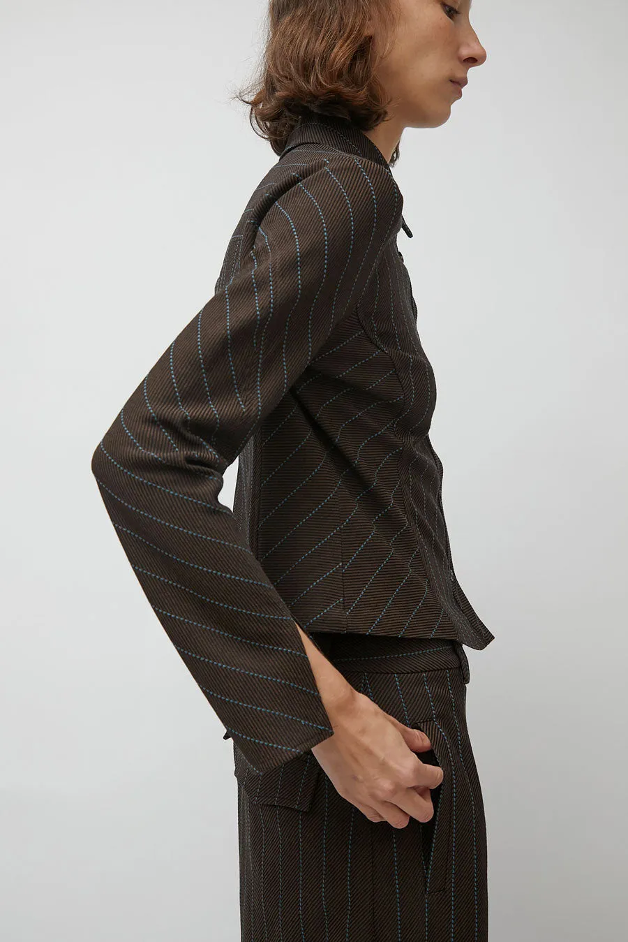No.6 Linn Shirt in Brown Stripe sold by No. 6 product image thumbnail 2