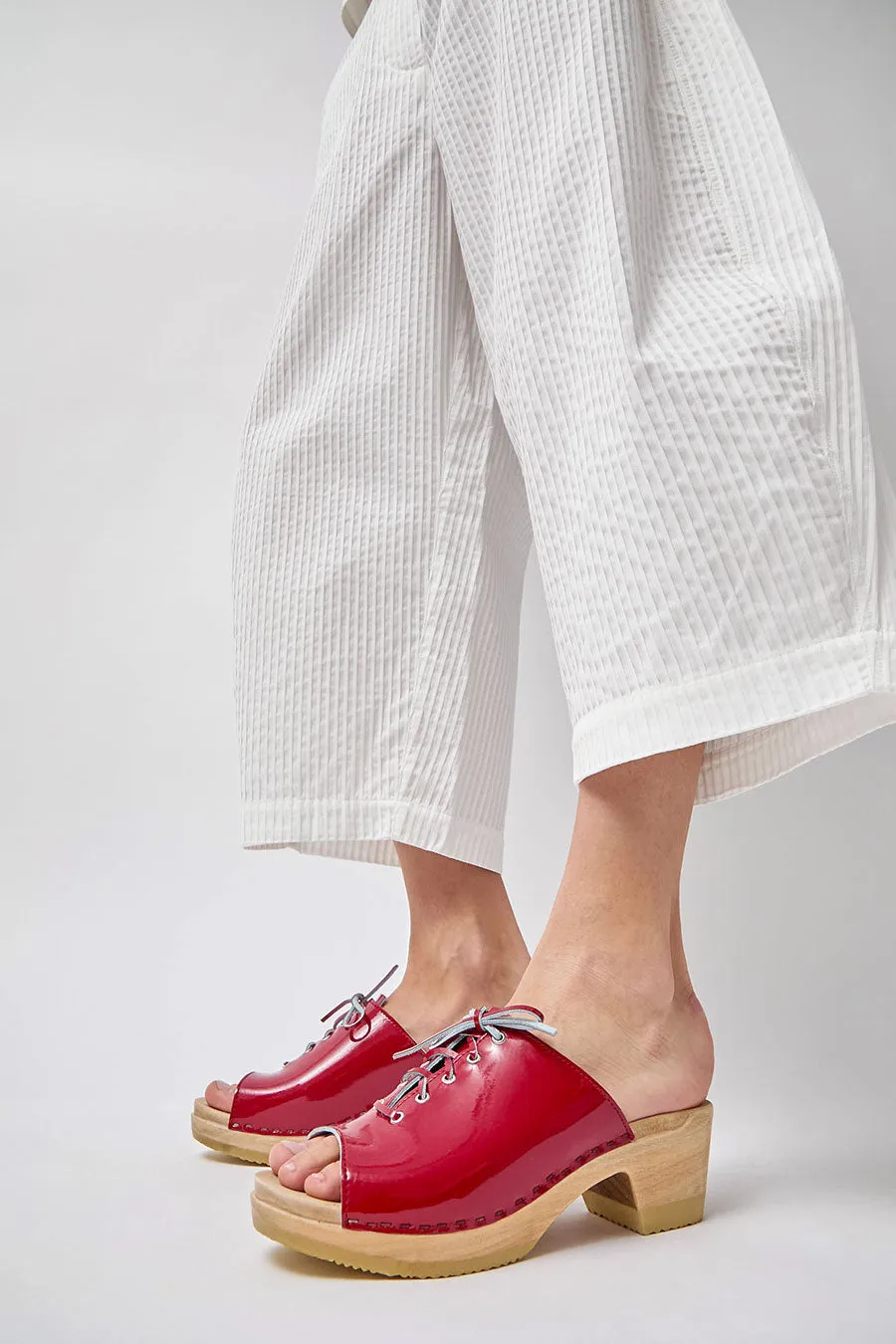 No.6 Simone Clog on Mid Heel in Red Patent sold by No. 6 product image thumbnail 4