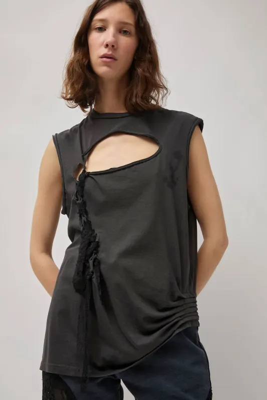 Collina Strada Nash Lace Tank in Burst Black sold by No. 6