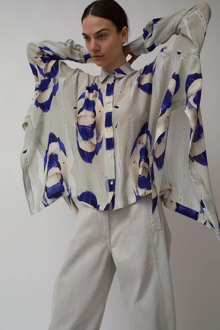 Henrik Vibskov Square Shirt in Match Beige Gloves sold by No. 6