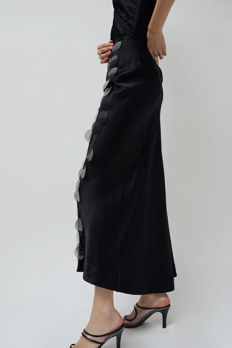 INSHADE Long Sequin Skirt in Black sold by No. 6 product image thumbnail 4