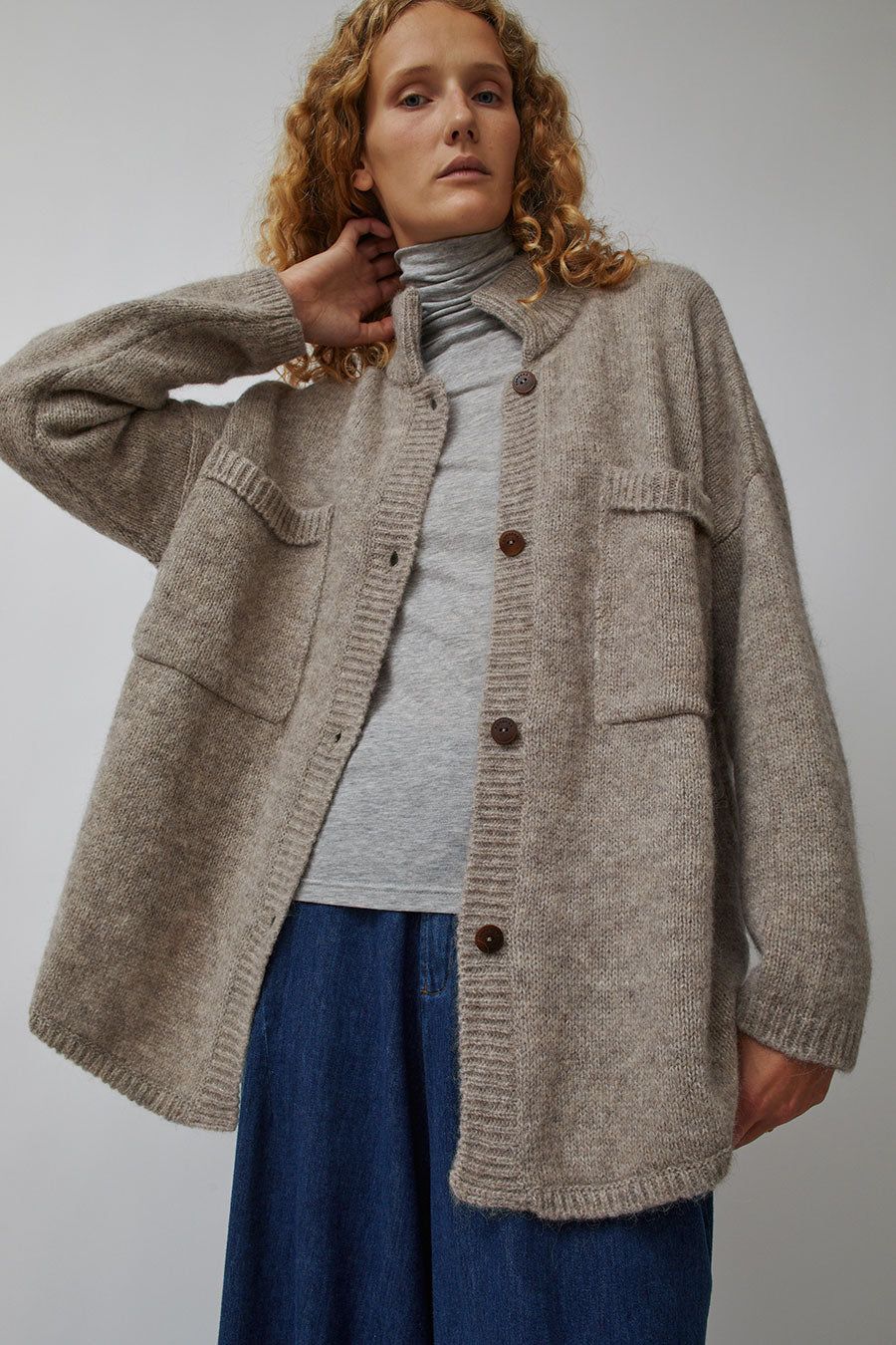 CORDERA Baby Alpaca Polo Jacket in Taupe sold by No. 6 product image thumbnail 2