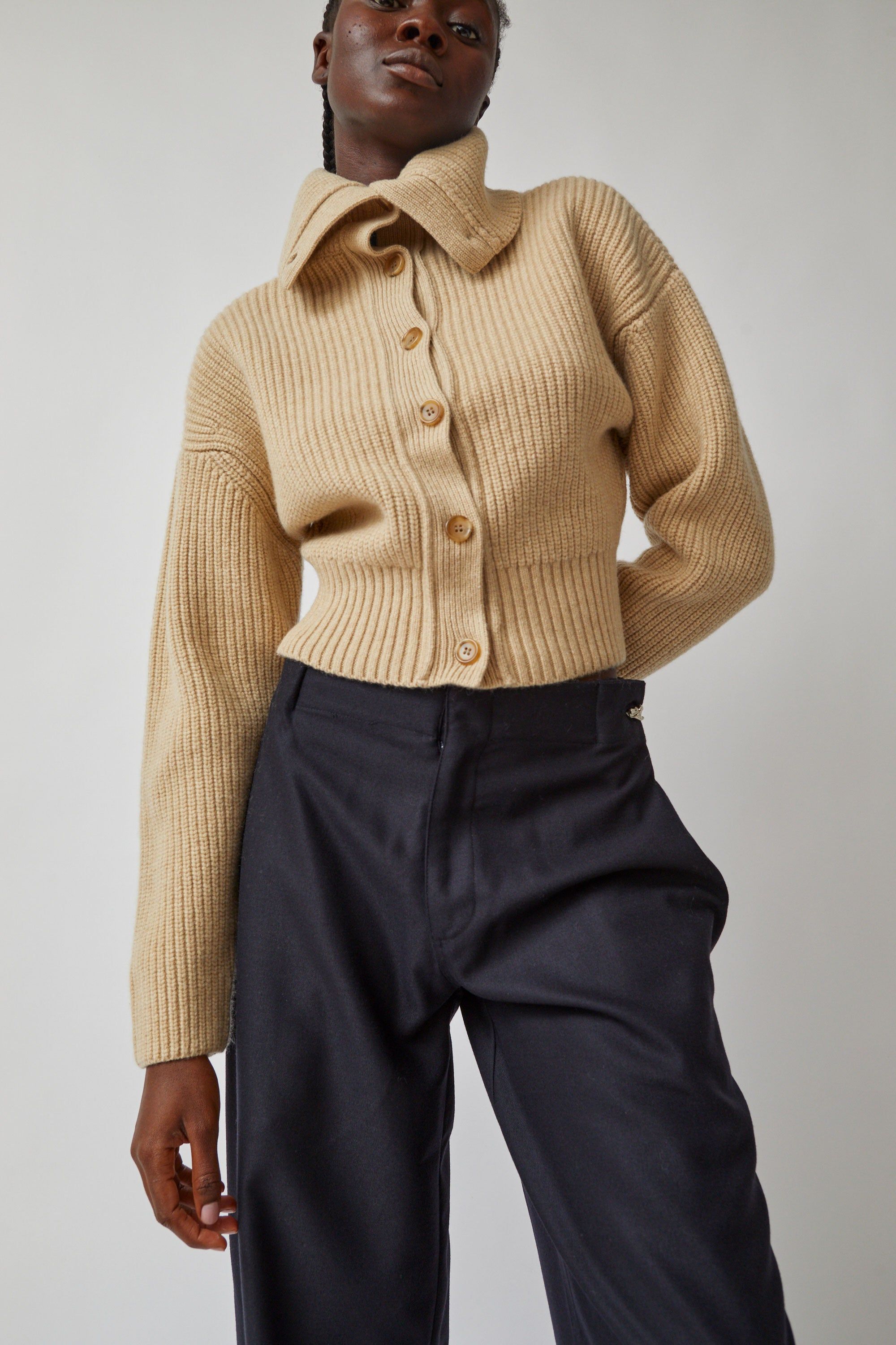 Blossom Maon Reversible Knit in Beige sold by No. 6