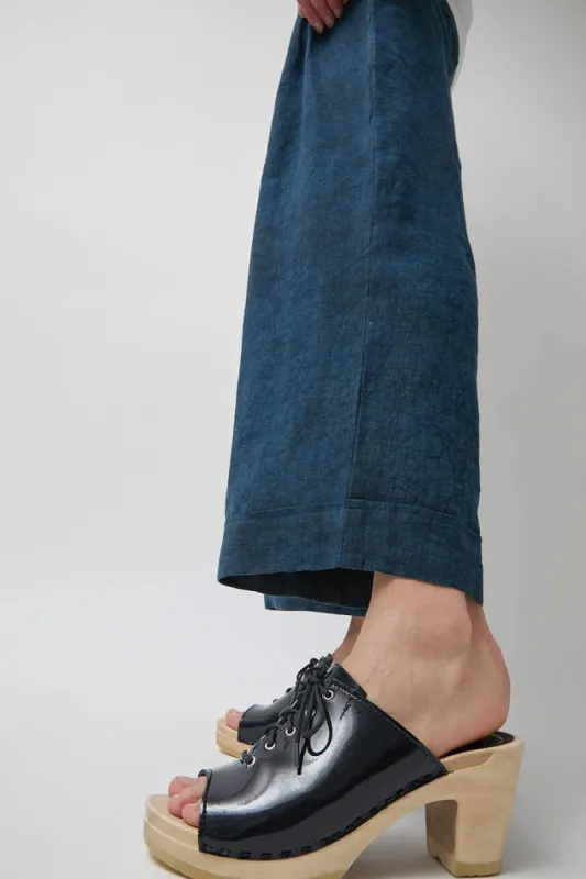 No.6 Simone Clog on High Heel in Navy Patent sold by No. 6