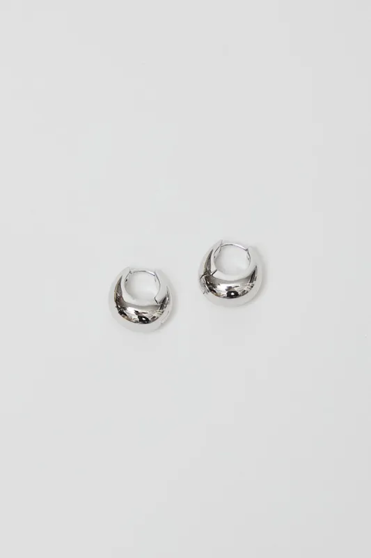 Numbering Medium Volume Waterdrop One Touch Earrings in Silver sold by No. 6