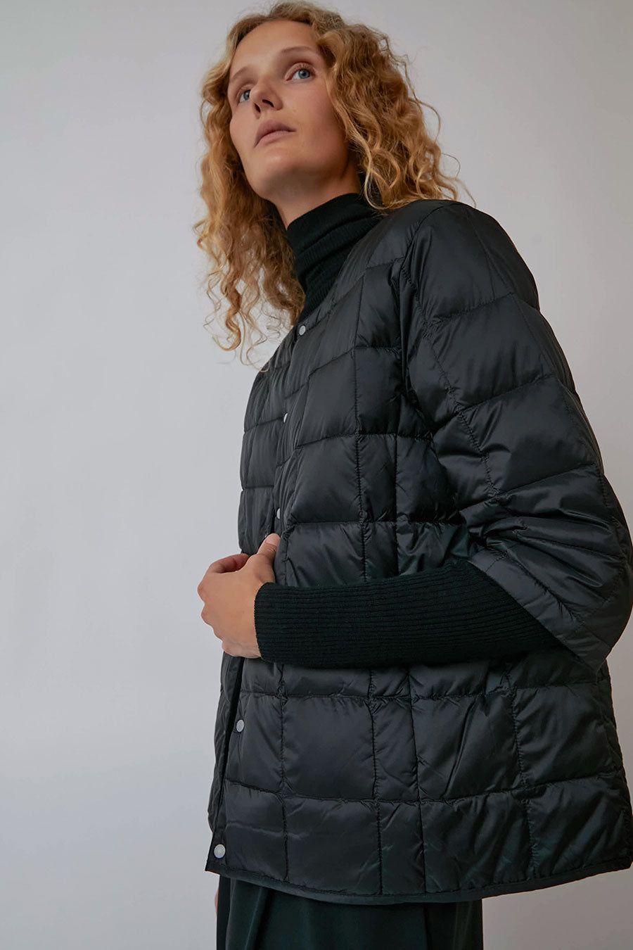 TAION City Crew Neck 3/4 Sleeve Jacket in Black sold by No. 6 product image thumbnail 5