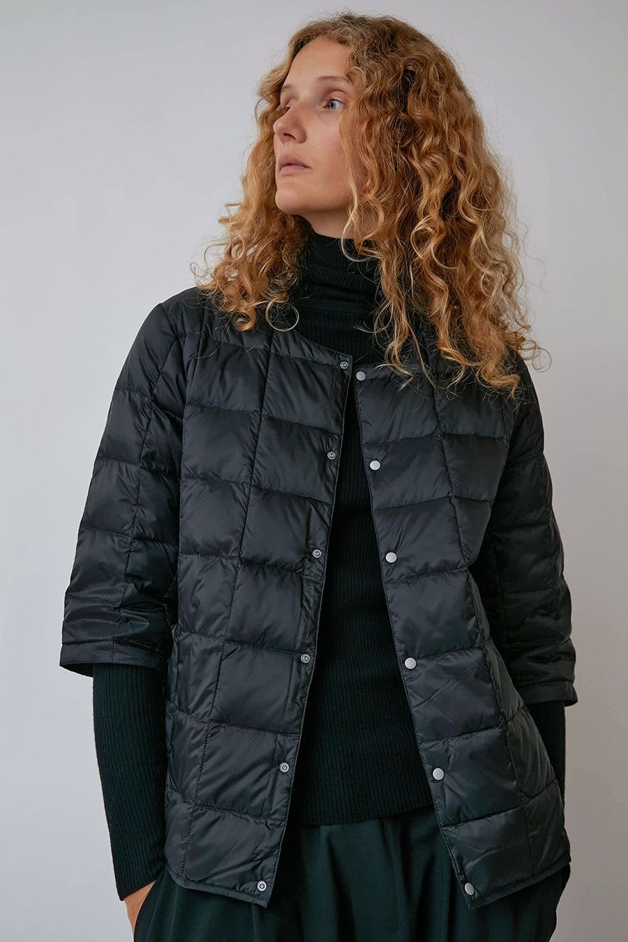TAION City Crew Neck 3/4 Sleeve Jacket in Black sold by No. 6 product image thumbnail 4