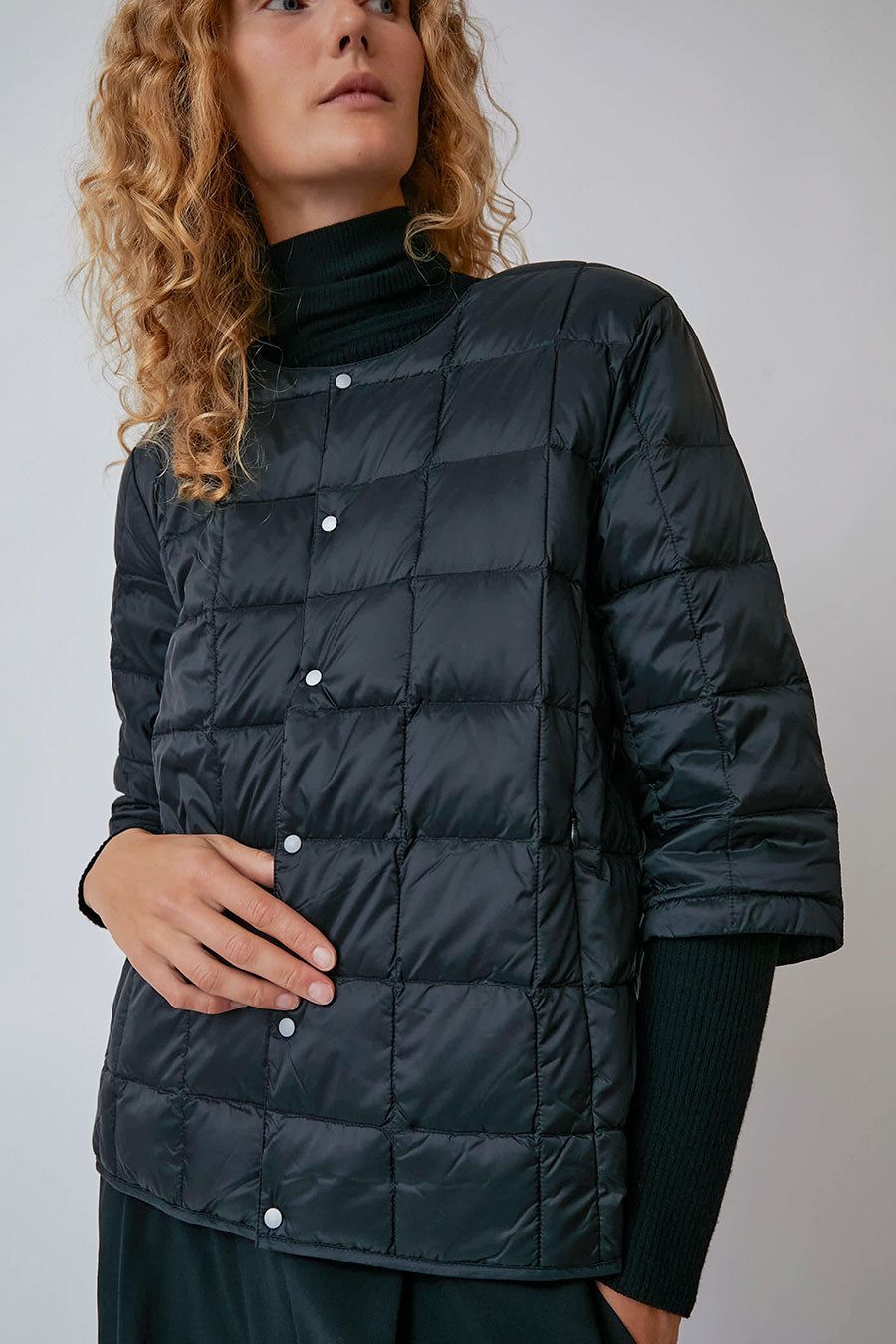 TAION City Crew Neck 3/4 Sleeve Jacket in Black sold by No. 6 product image thumbnail 3