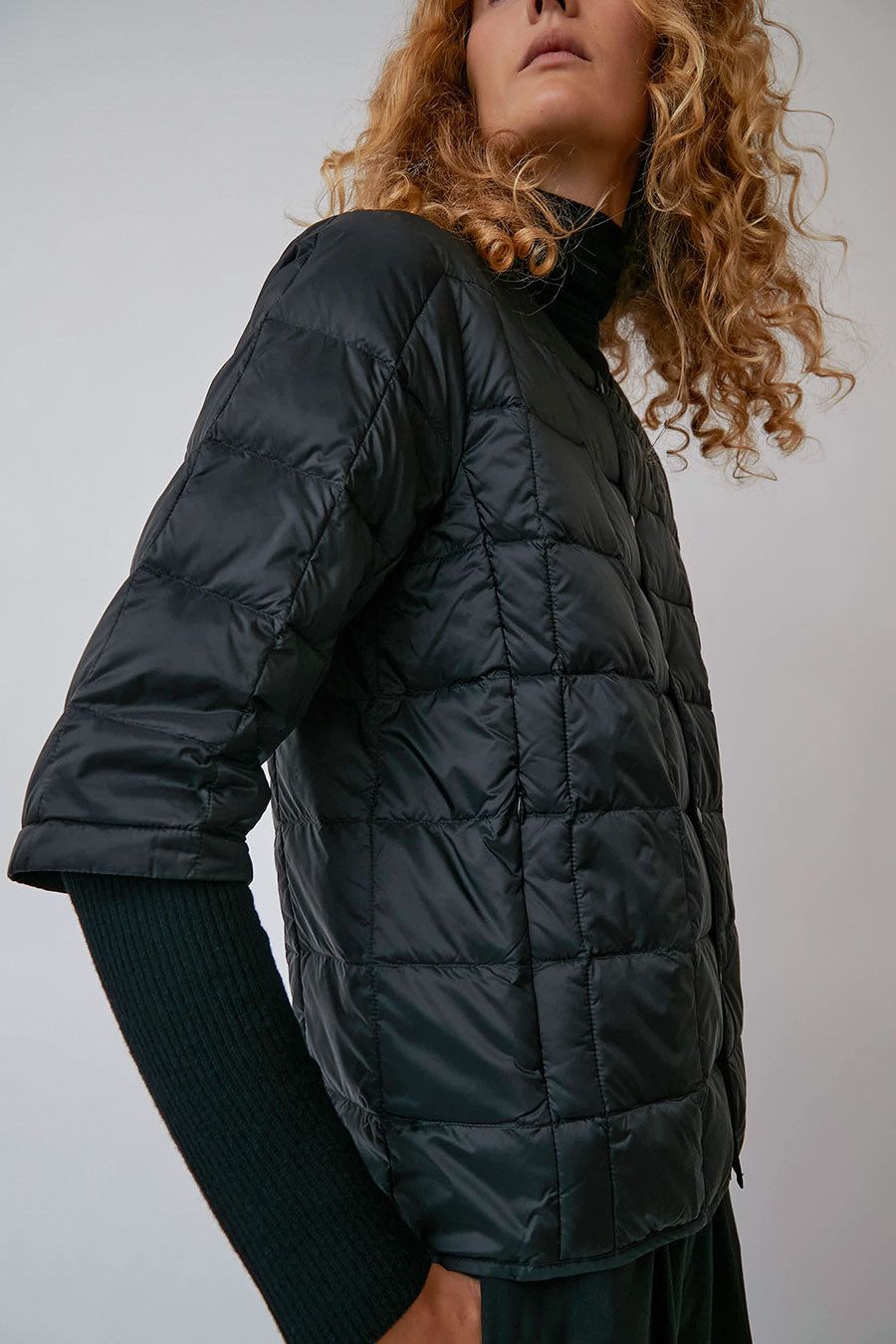 TAION City Crew Neck 3/4 Sleeve Jacket in Black sold by No. 6 product image thumbnail 2