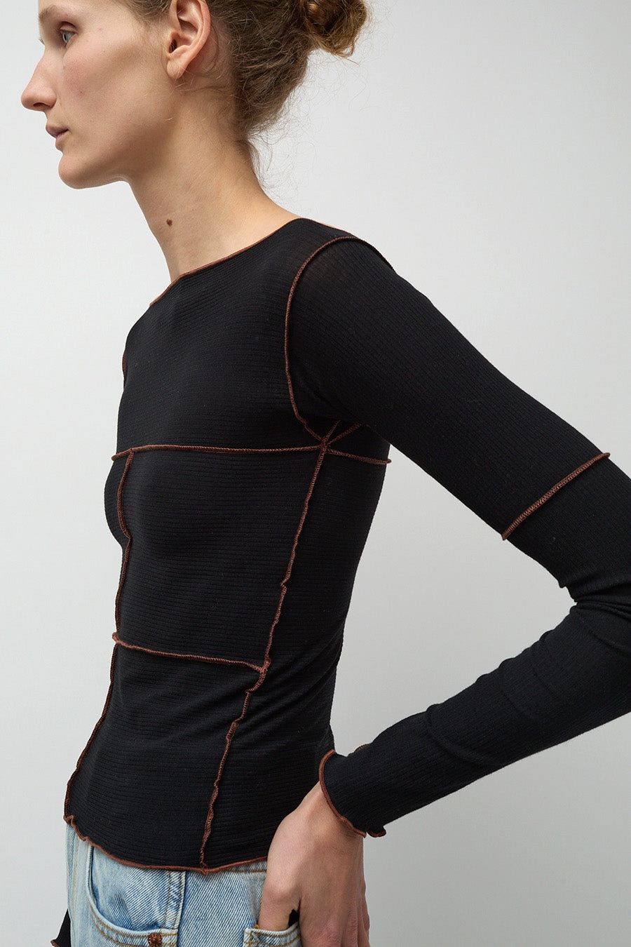 Baserange Cinder Long Sleeve Tee in Black sold by No. 6 product image thumbnail 2