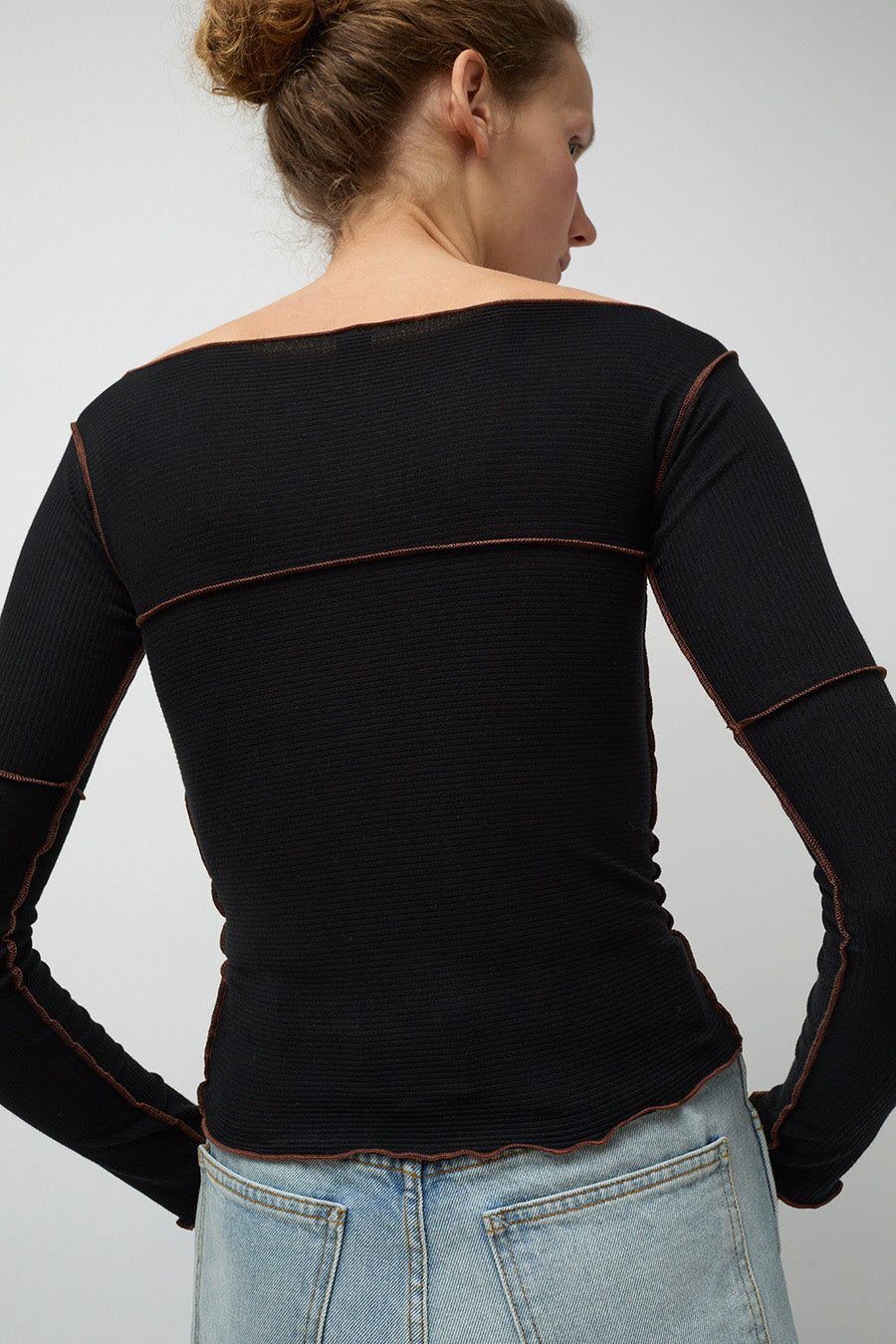 Baserange Cinder Long Sleeve Tee in Black sold by No. 6 product image thumbnail 4