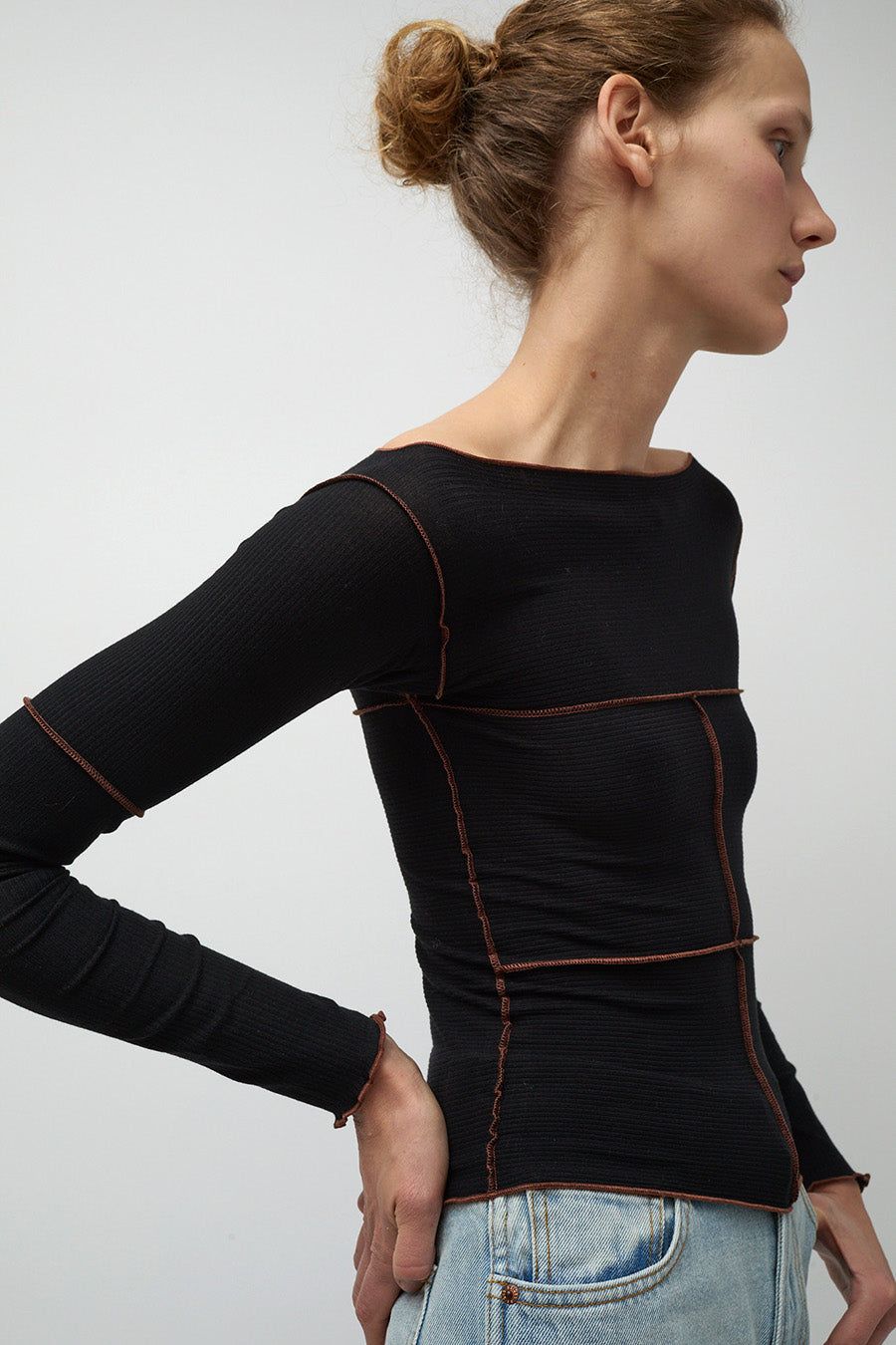 Baserange Cinder Long Sleeve Tee in Black sold by No. 6 product image thumbnail 5