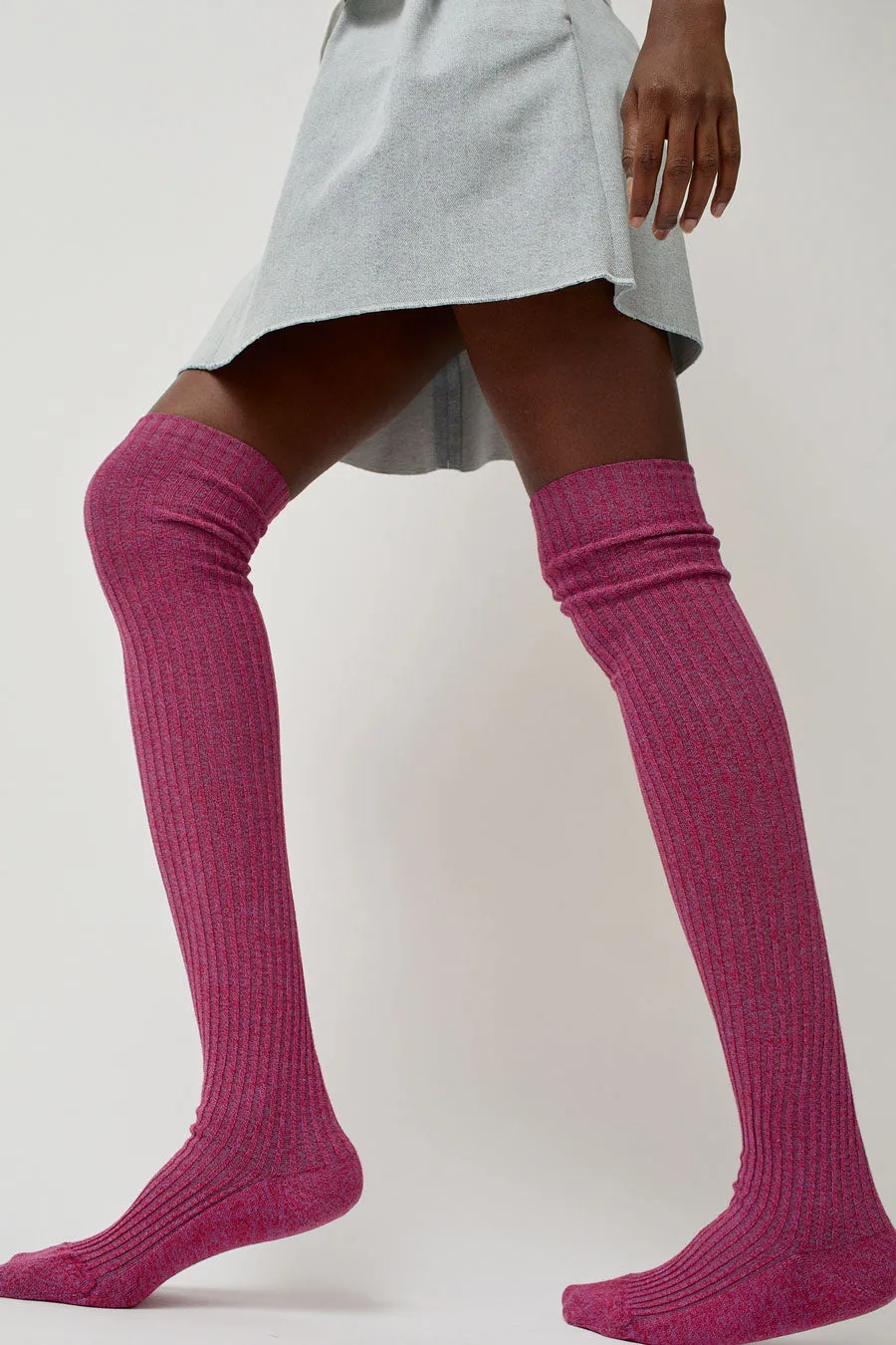 Baserange Overknee Socks in Yu Purple and Team Red sold by No. 6 product image thumbnail 3