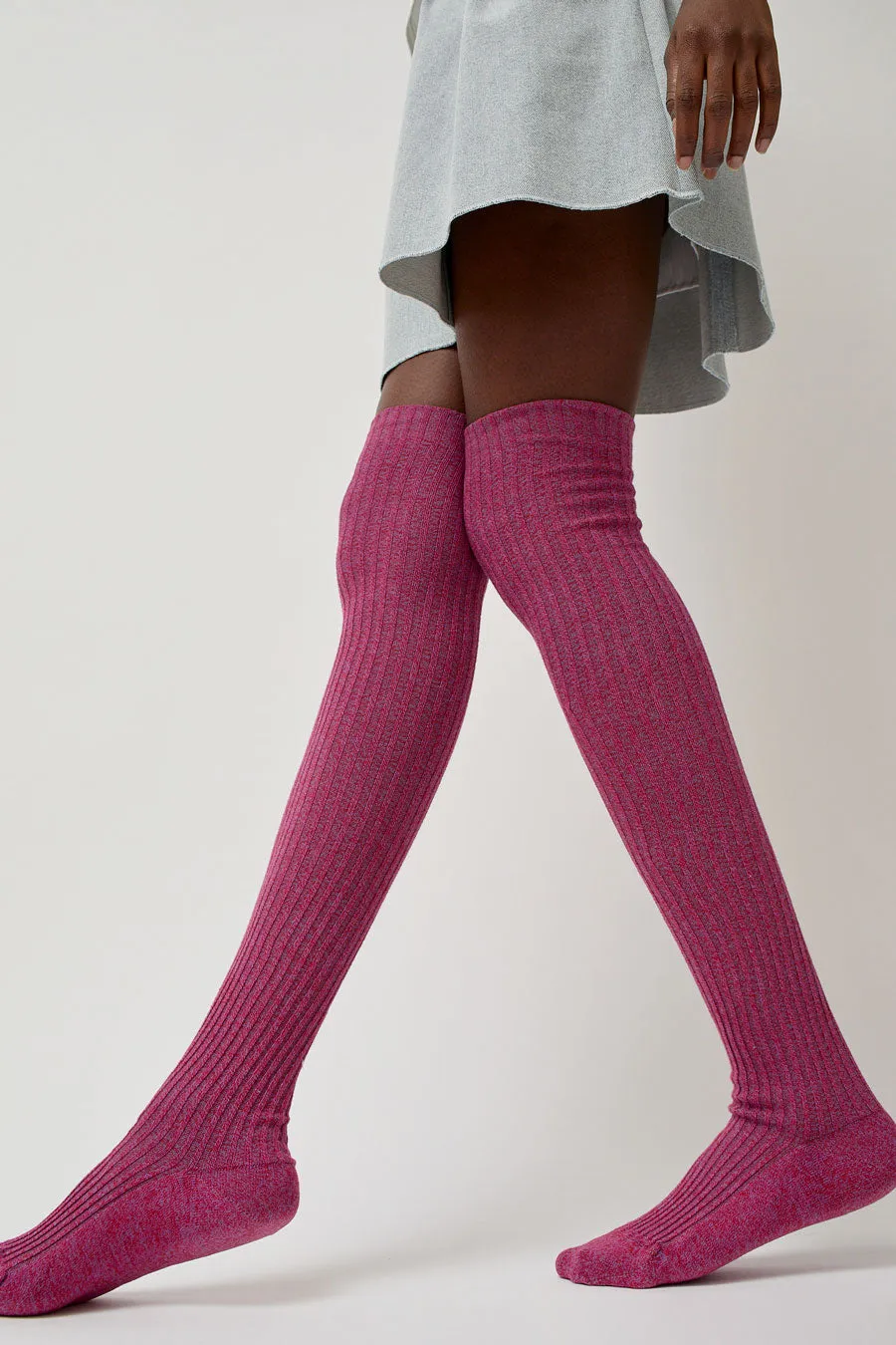 Baserange Overknee Socks in Yu Purple and Team Red sold by No. 6 product image thumbnail 4