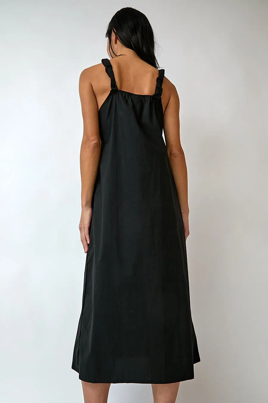 Deiji Studios Ruched Tie Dress in Black sold by No. 6 product image thumbnail 4