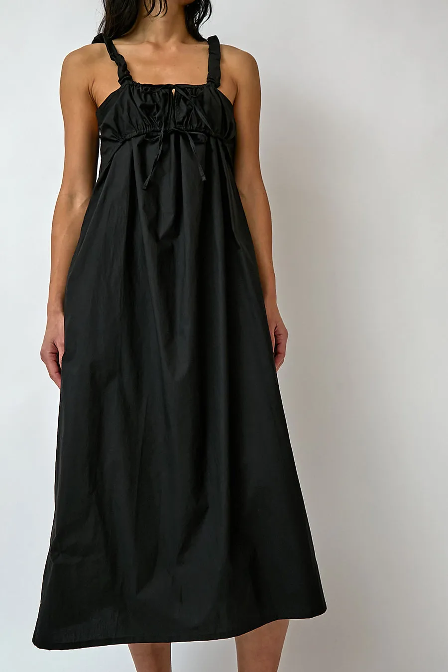 Deiji Studios Ruched Tie Dress in Black sold by No. 6 product image thumbnail 5