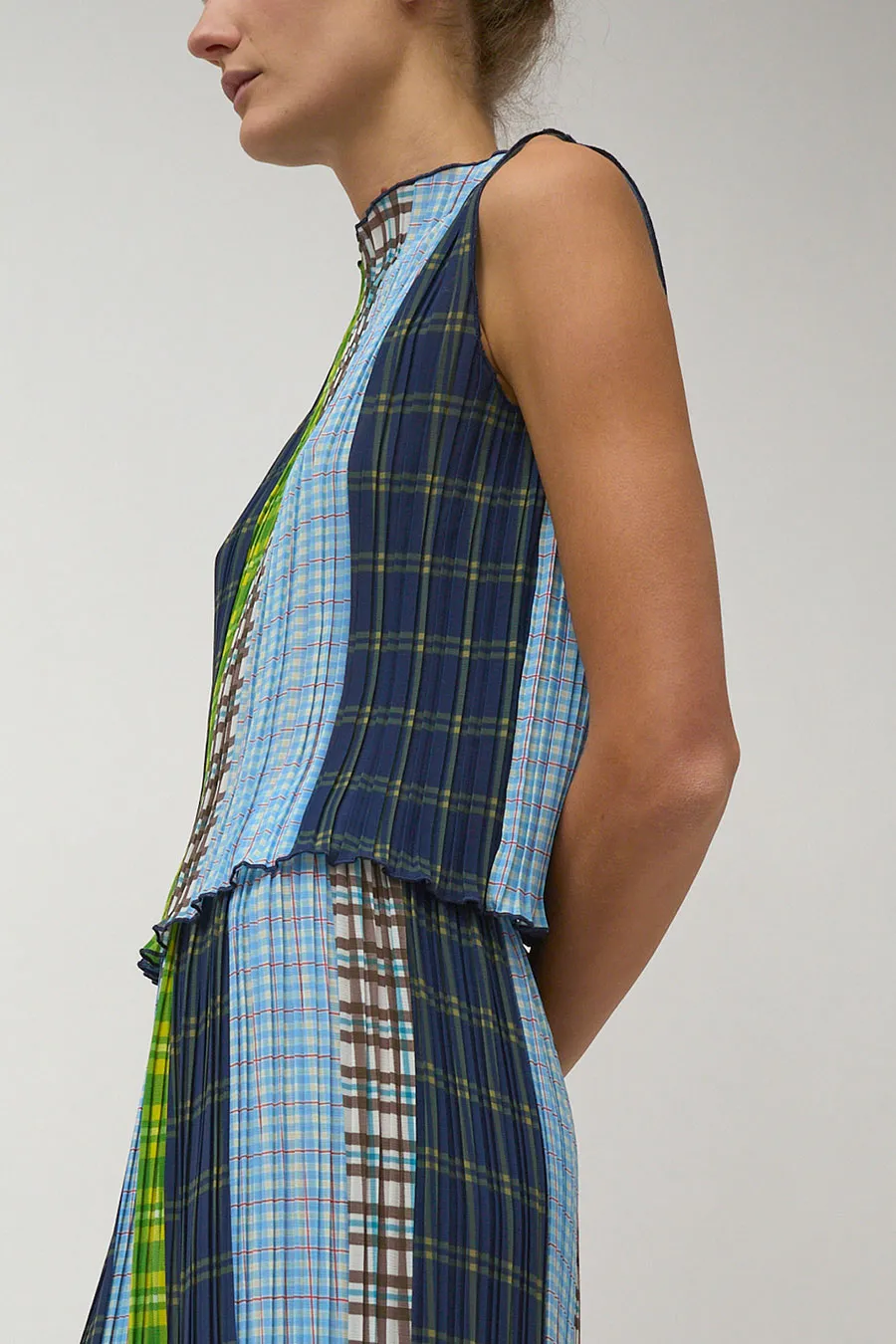 No.6 Erin Top in Blue Plaid Combo sold by No. 6 product image thumbnail 3