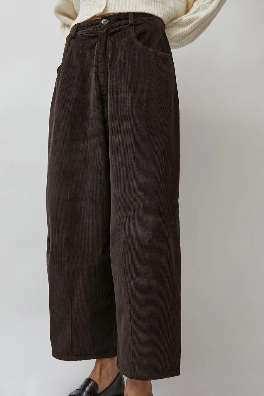 CORDERA Corduroy Baggy Pants in Brown sold by No. 6 product image thumbnail 2