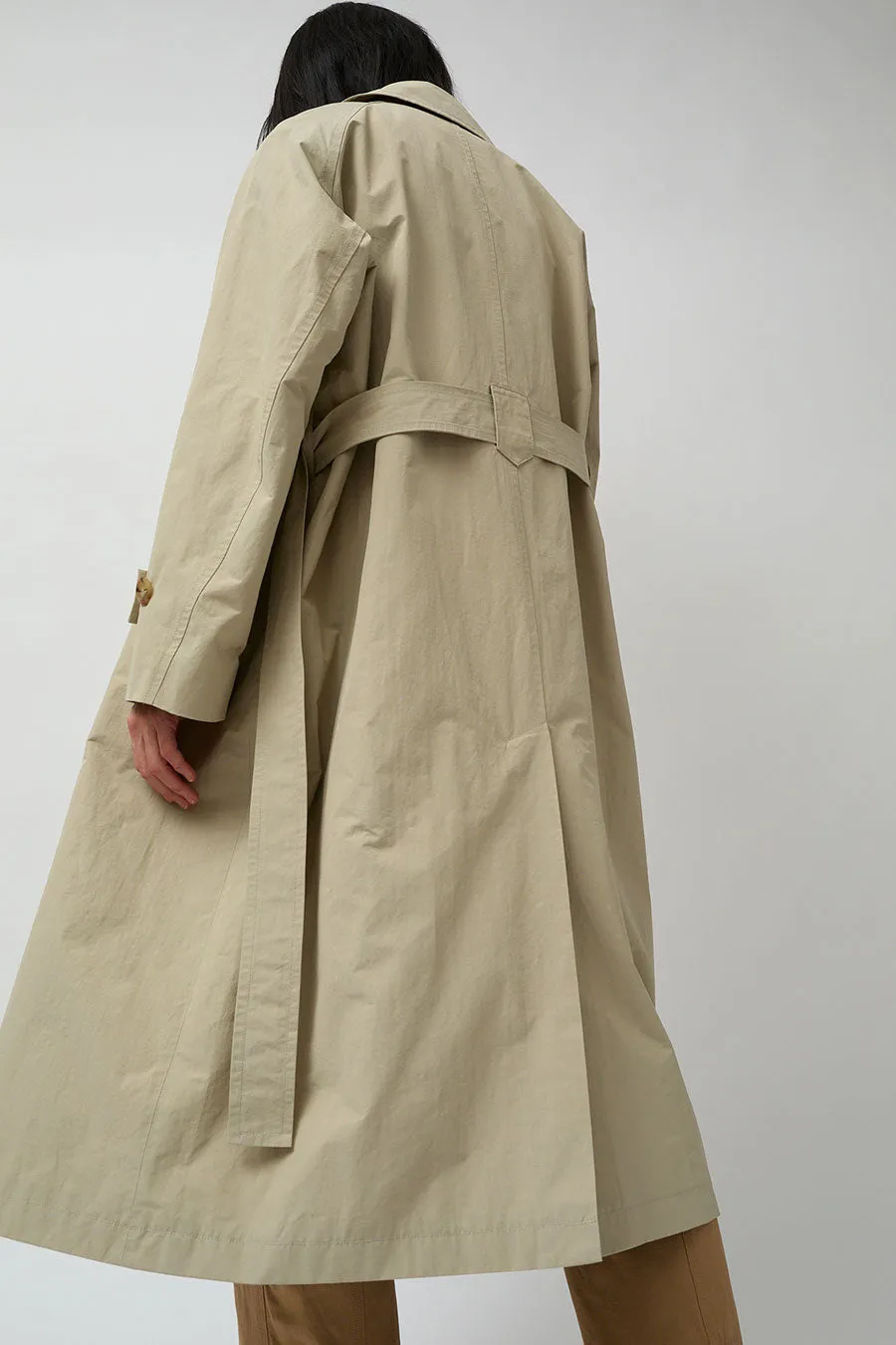Mijeong Park Cotton Blend Long Trench in Stone sold by No. 6 product image thumbnail 3