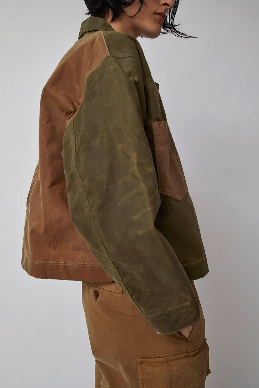Emma Rothkopf Pine Jacket in Olive and Sienna Brown sold by No. 6 product image thumbnail 4