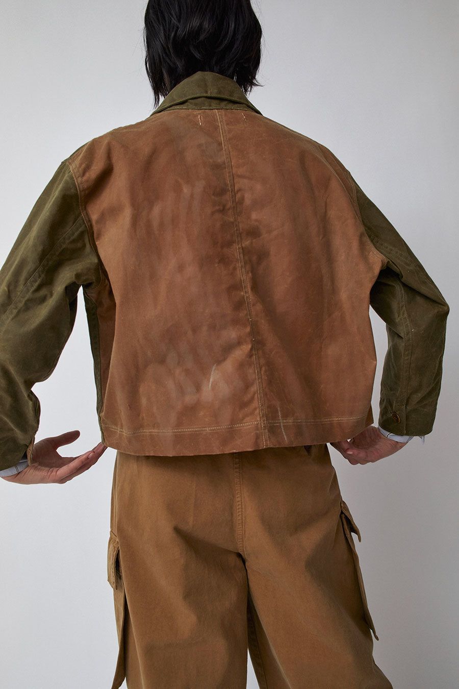 Emma Rothkopf Pine Jacket in Olive and Sienna Brown sold by No. 6 product image thumbnail 5