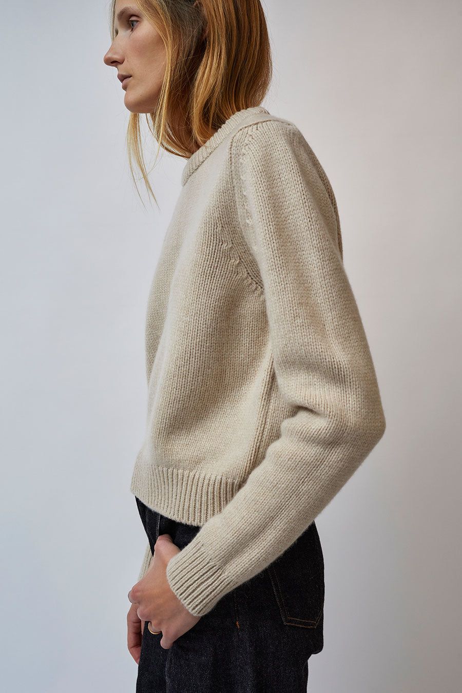 & Daughter Shrunken Crew in Oatmeal sold by No. 6 product image thumbnail 5