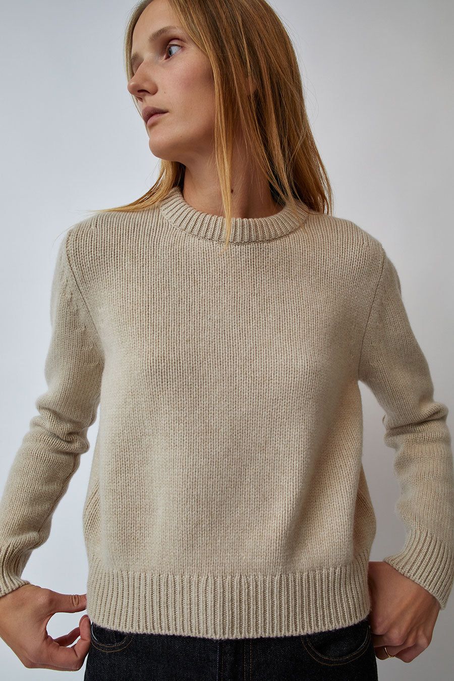 & Daughter Shrunken Crew in Oatmeal sold by No. 6 product image thumbnail 3