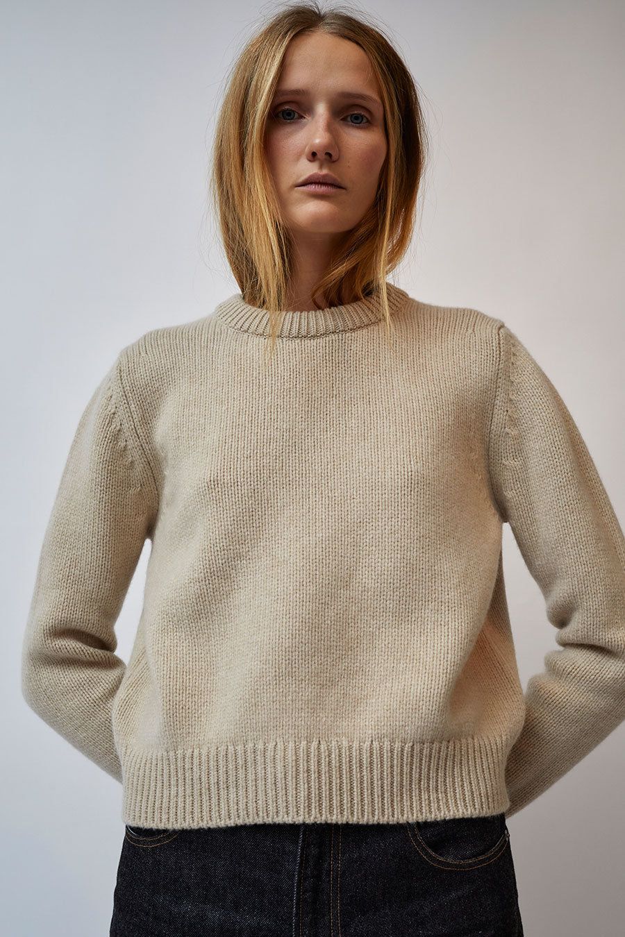 & Daughter Shrunken Crew in Oatmeal sold by No. 6 product image thumbnail 2