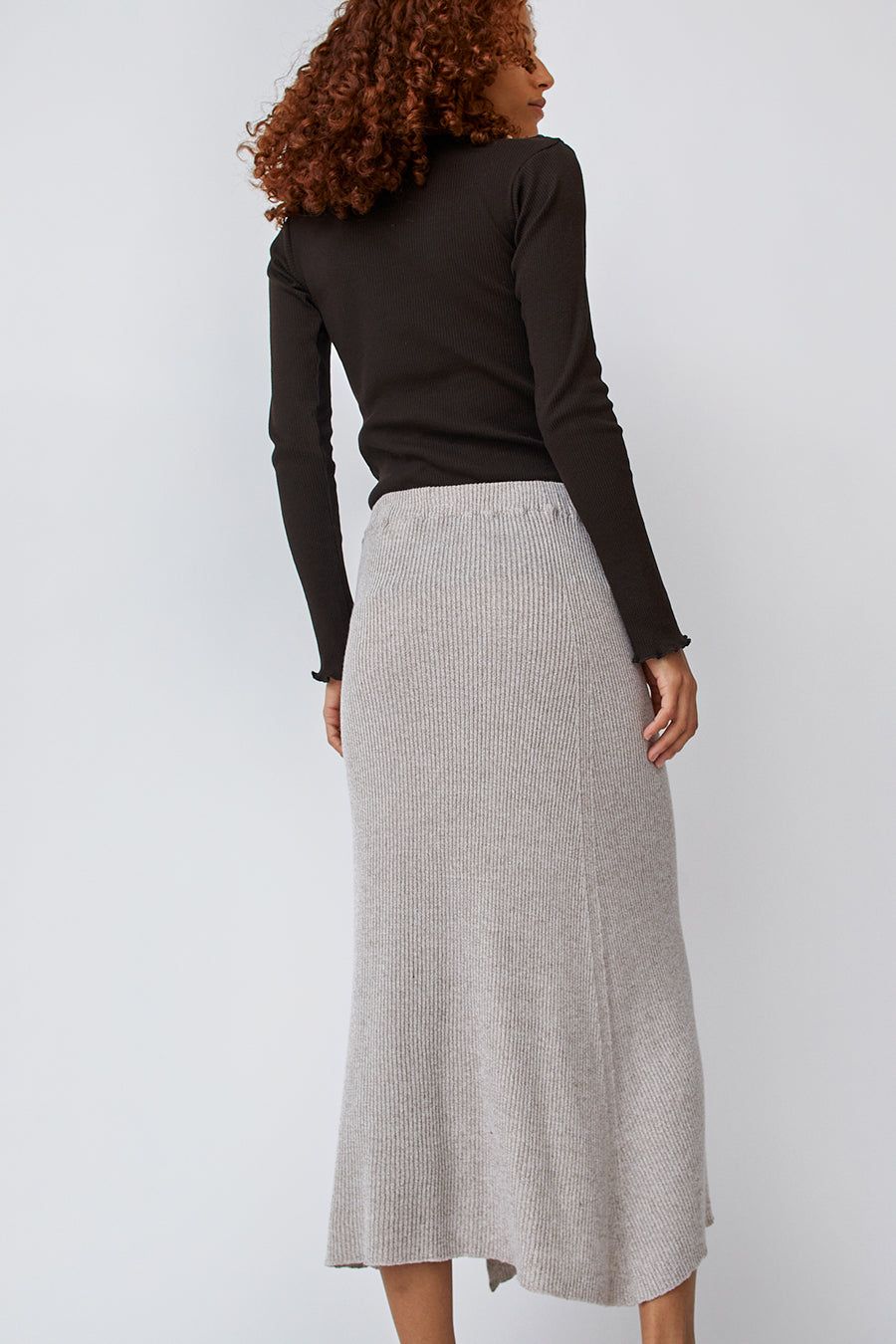 Baserange Loulou Skirt in Marron Melange sold by No. 6 product image thumbnail 4
