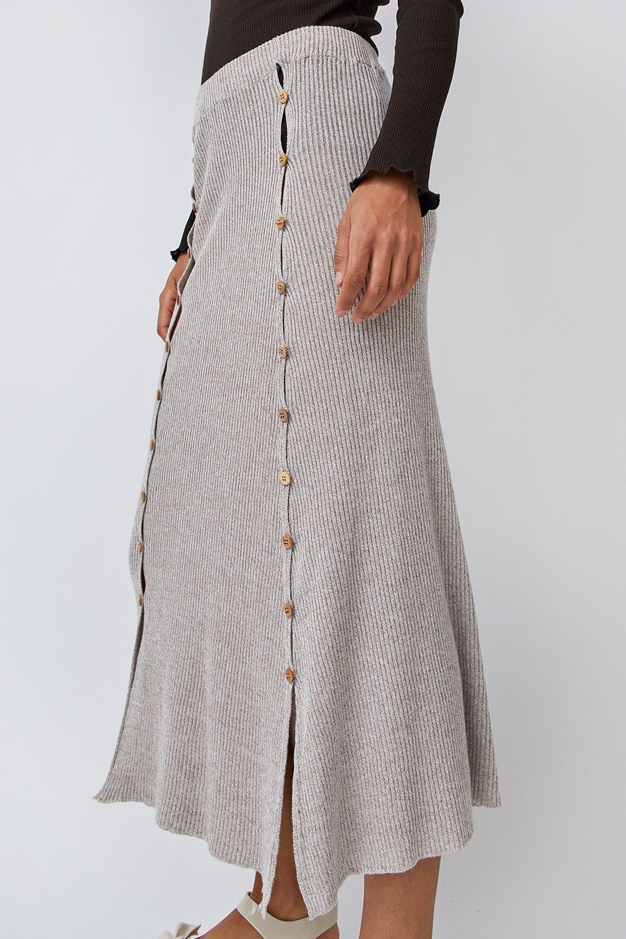 Baserange Loulou Skirt in Marron Melange sold by No. 6 product image thumbnail 6