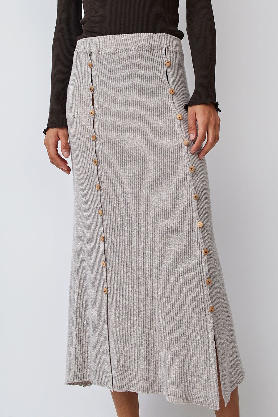 Baserange Loulou Skirt in Marron Melange sold by No. 6 product image thumbnail 5