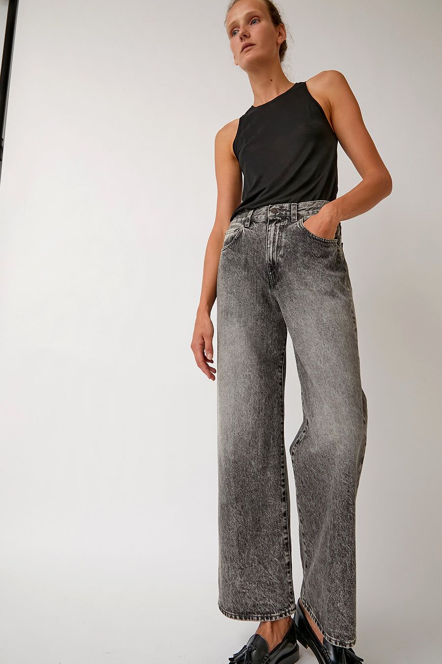 6397 Wide Jean in Worn Grey sold by No. 6 product image thumbnail 4