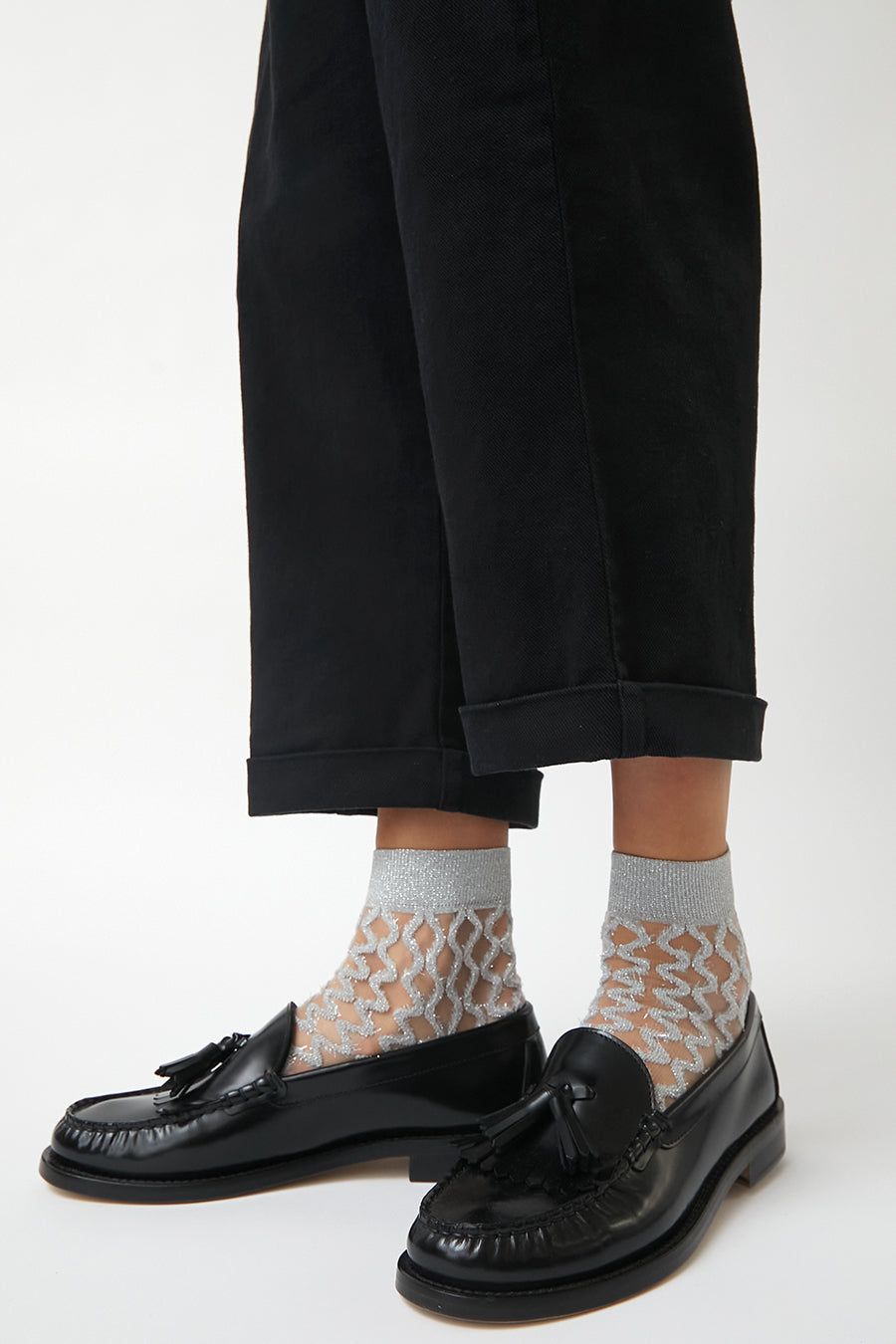 Maria La Rosa Jewel Socks in Silver sold by No. 6 product image thumbnail 4