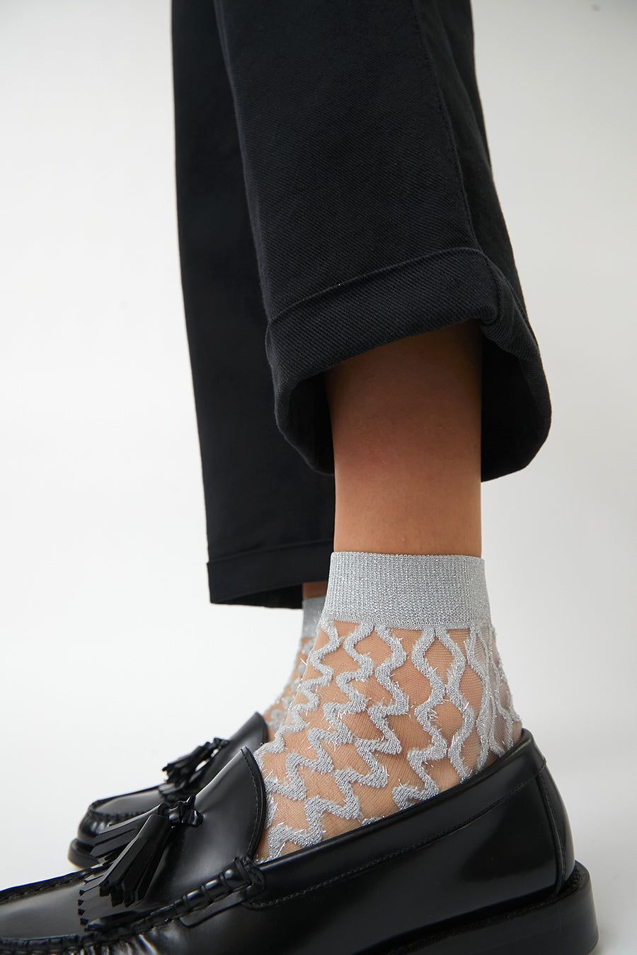 Maria La Rosa Jewel Socks in Silver sold by No. 6 product image thumbnail 3