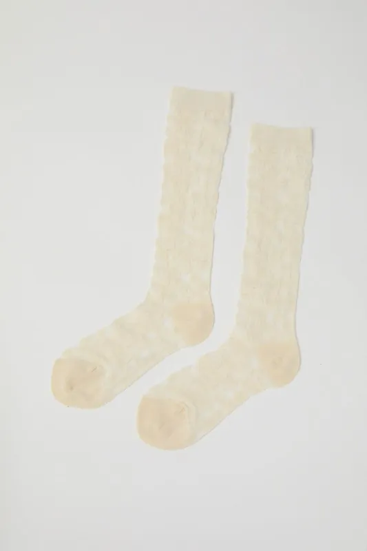 Henrik Vibskov Unboxing Socks Femme in Transparent White made by No. 6