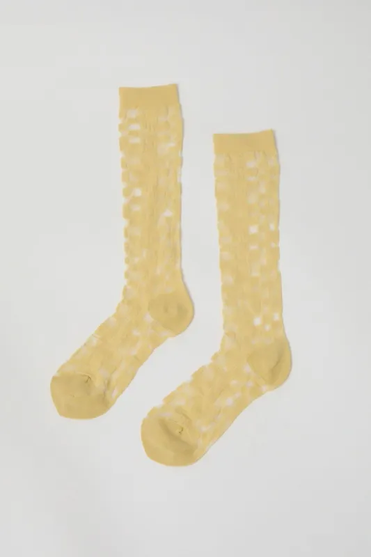 Henrik Vibskov Unboxing Socks Femme in Transparent Yellow made by No. 6