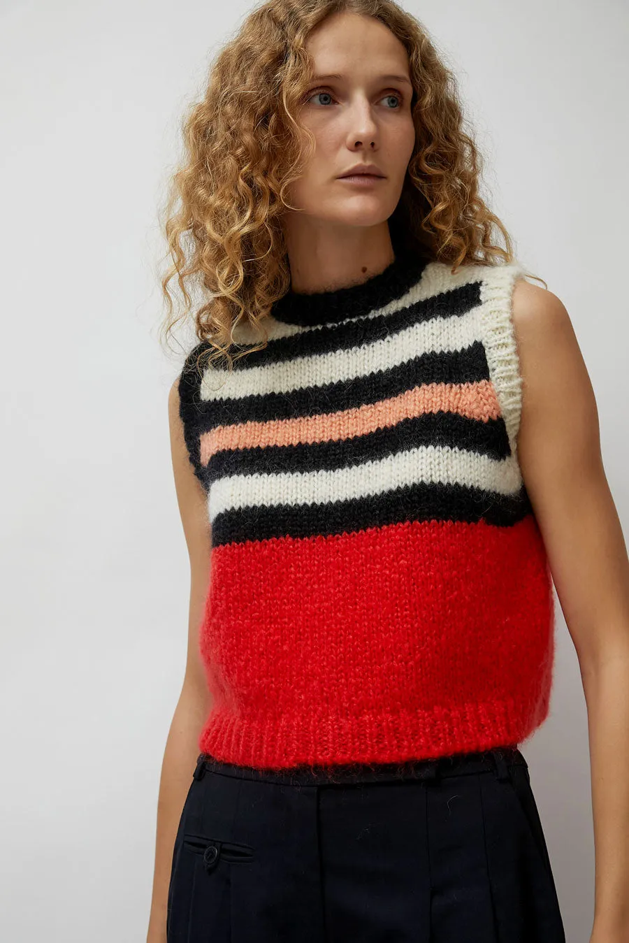 CORDERA Mohair Striped Waistcoat in Stripe sold by No. 6 product image thumbnail 2