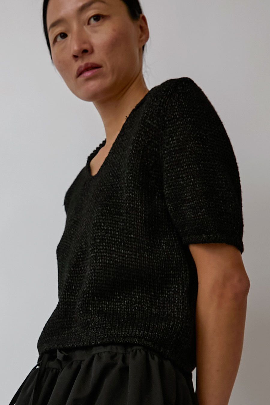 Nothing Written Paper Polo Pullover in Black sold by No. 6 product image thumbnail 3