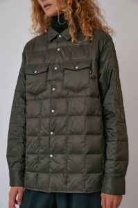TAION W-Pocket Down Shirt in Olive sold by No. 6