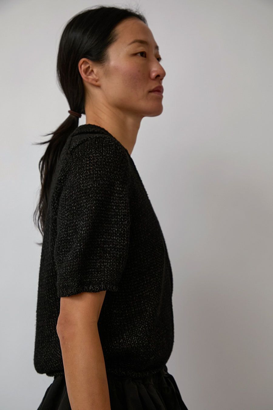 Nothing Written Paper Polo Pullover in Black sold by No. 6 product image thumbnail 4